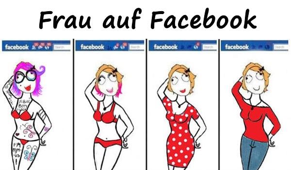 Frau auf Facebook