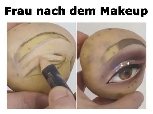 Frau nach dem Makeup