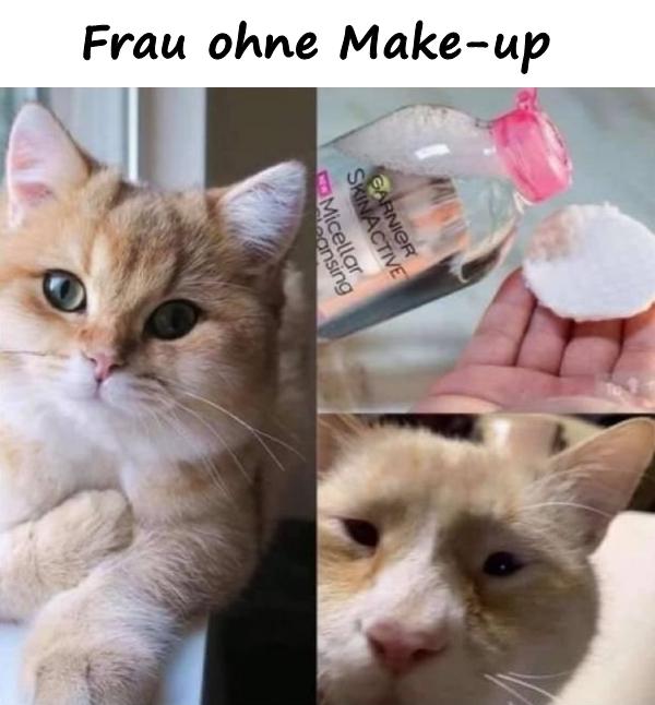 Frau ohne Make-up