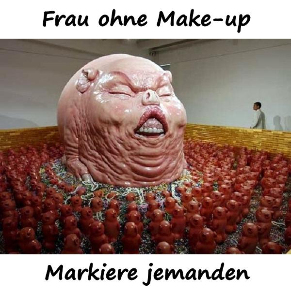 Frau ohne Make-up. Markiere jemanden