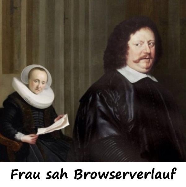 Frau sah Browserverlauf