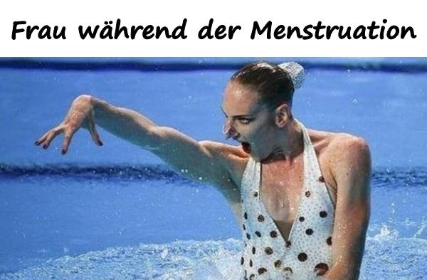 Frau während der Menstruation