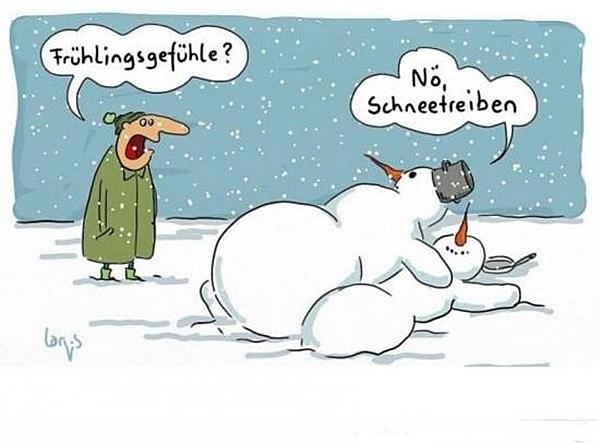 Frühlingsgefühle? Nö, Schneetreiben