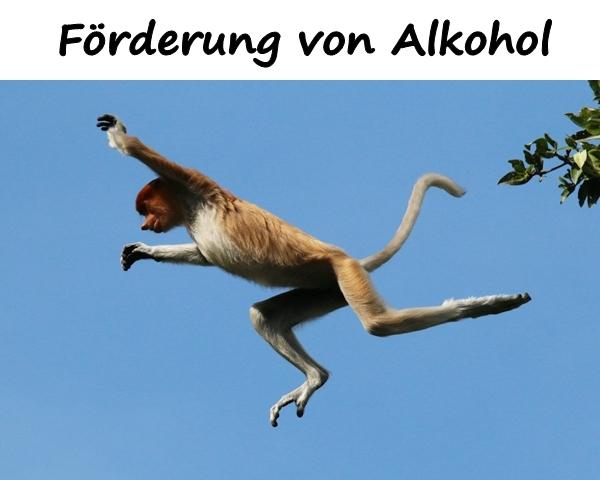 Förderung von Alkohol