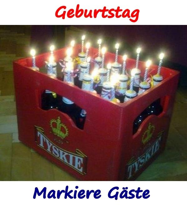 Geburtstag. Markiere Gäste