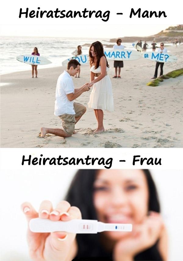 Heiratsantrag - Mann und Frau