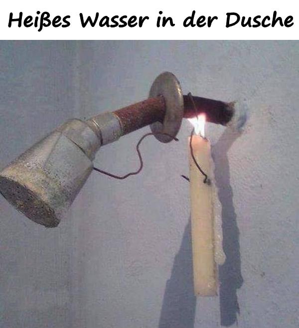 Heißes Wasser in der Dusche