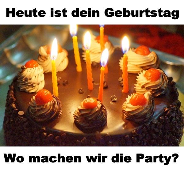 Heute ist dein Geburtstag. Wo machen wir die Party