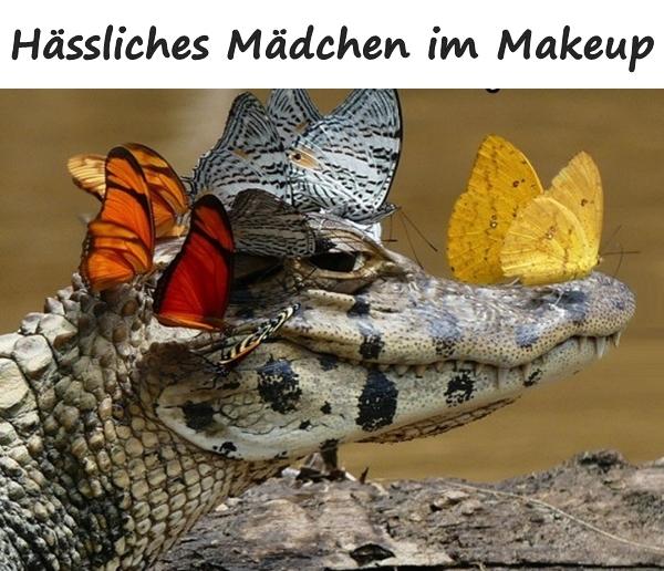 Hässliches Mädchen im Makeup