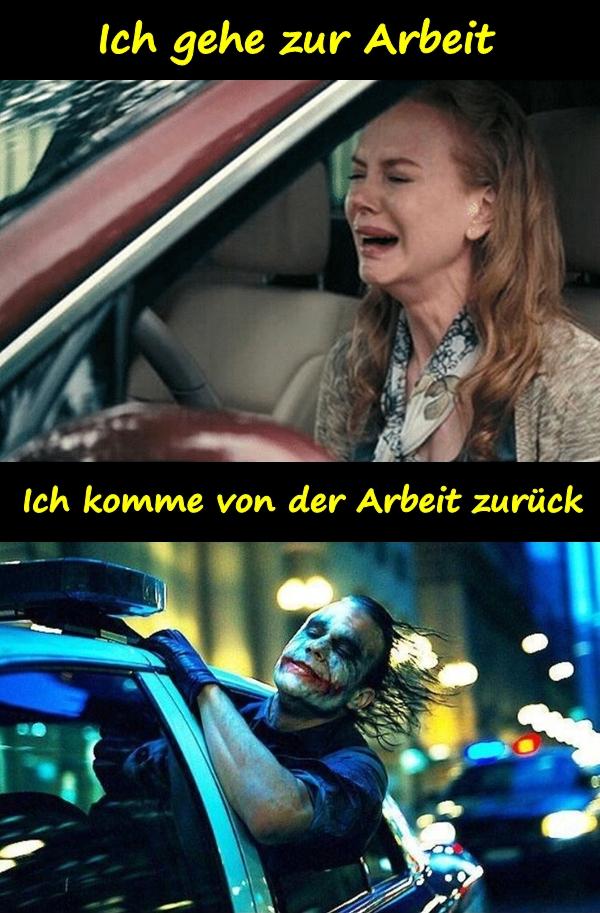 Ich gehe zur Arbeit vs. Ich komme von der Arbeit zurück