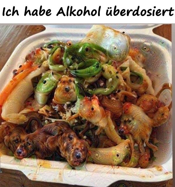 Ich habe Alkohol überdosiert