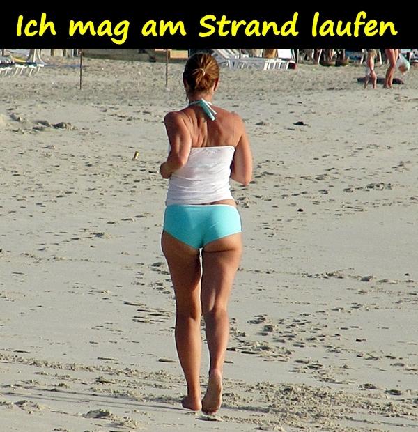 Ich mag am Strand laufen