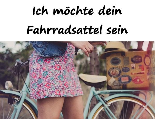 Ich möchte dein Fahrradsattel sein