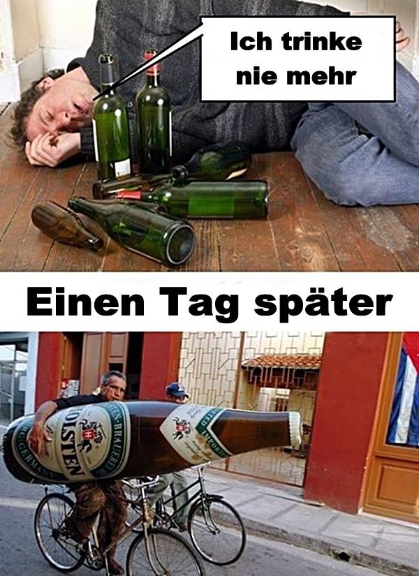 Ich trinke nie mehr