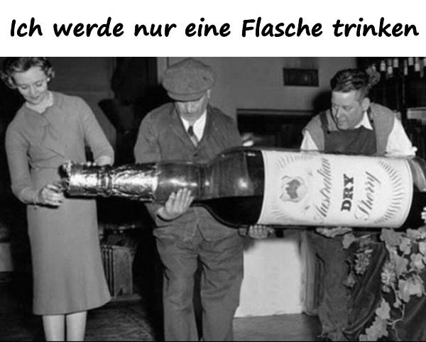 Ich werde nur eine Flasche trinken