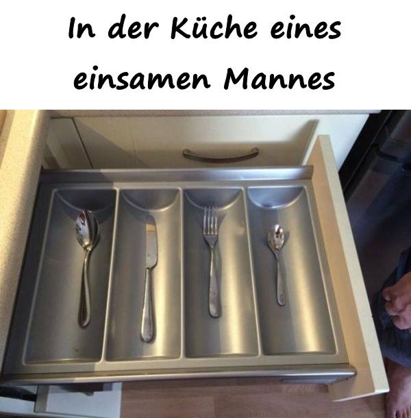 In der Küche eines einsamen Mannes