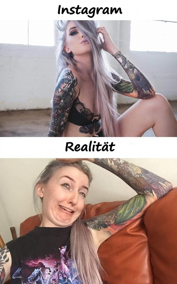 Instagram und Realität