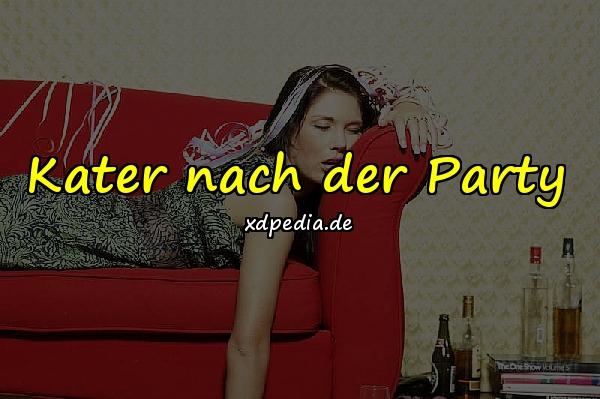 Kater nach der Party