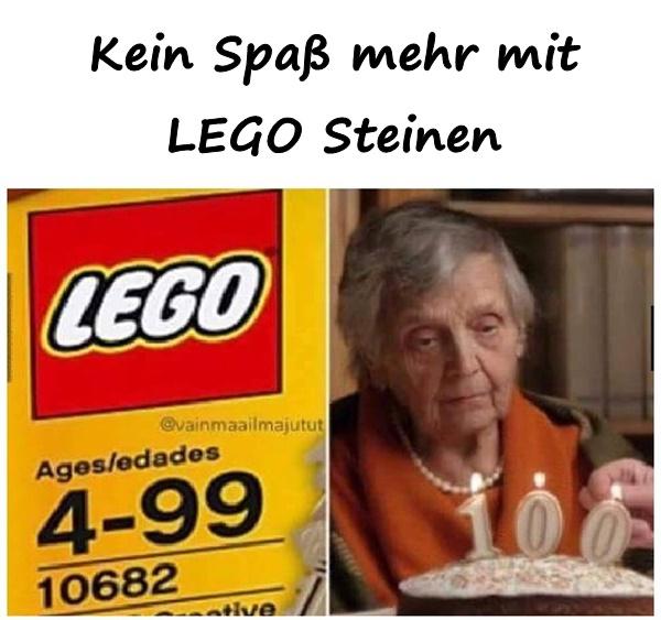 Kein Spaß mehr mit LEGO Steinen