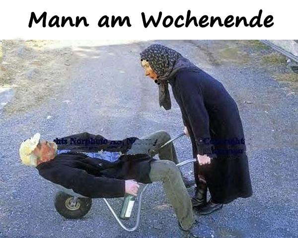 Mann am Wochenende