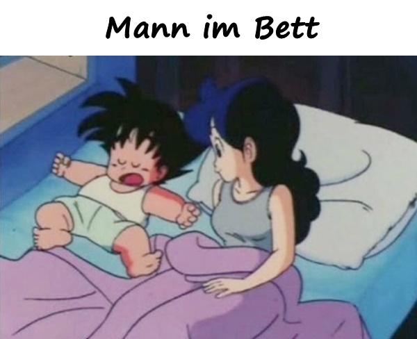 Mann im Bett