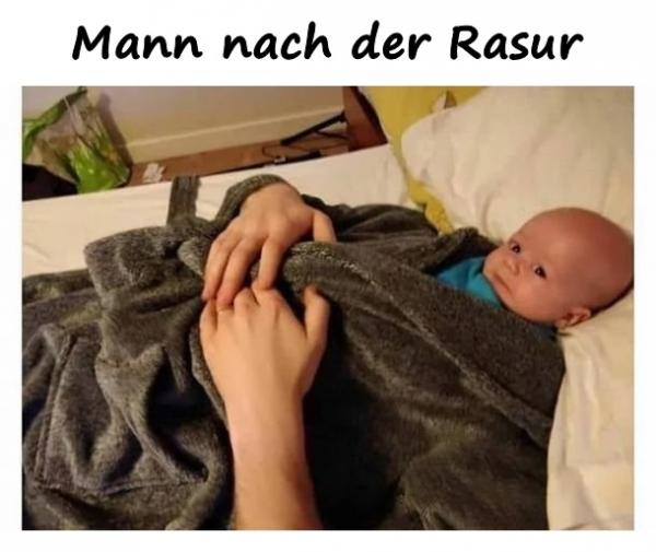 Mann nach der Rasur