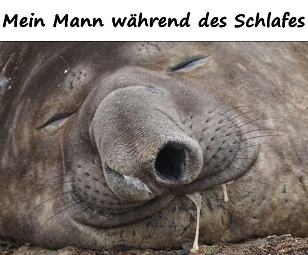 Mein Mann während des Schlafes