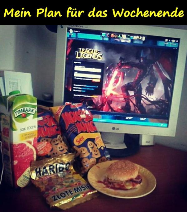 Mein Plan für das Wochenende