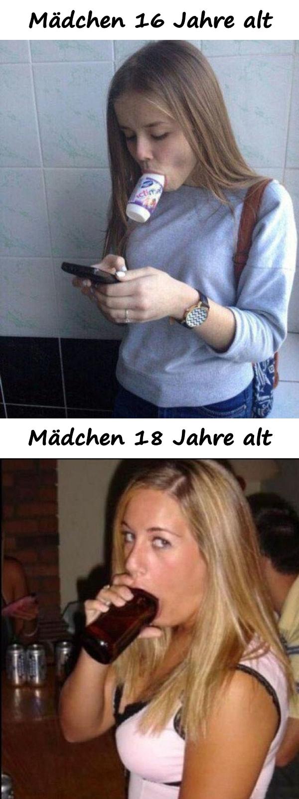 Mädchen 16 Jahre alt vs. Mädchen 18 Jahre alt