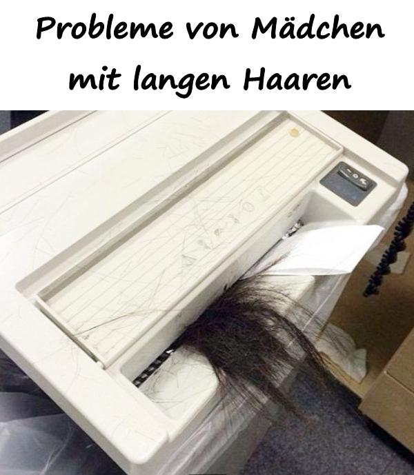 Probleme von Mädchen mit langen Haaren