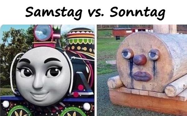 Samstag vs. Sonntag