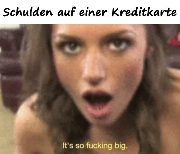 Schulden auf einer Kreditkarte