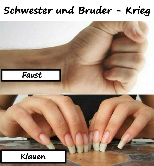 Schwester und Bruder - Krieg