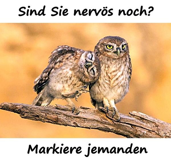 Sind Sie nervös noch? Markiere jemanden