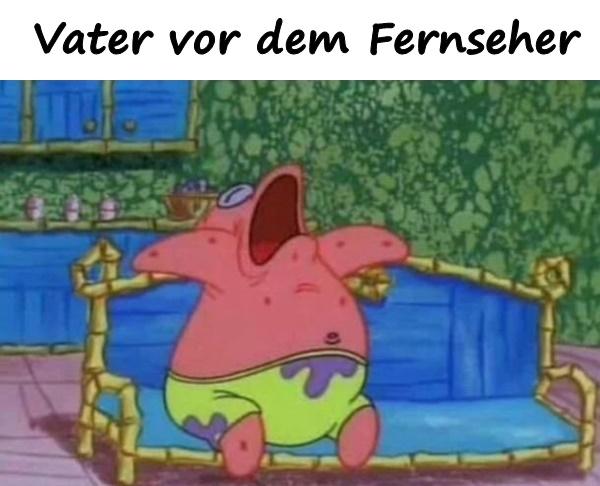 Vater vor dem Fernseher