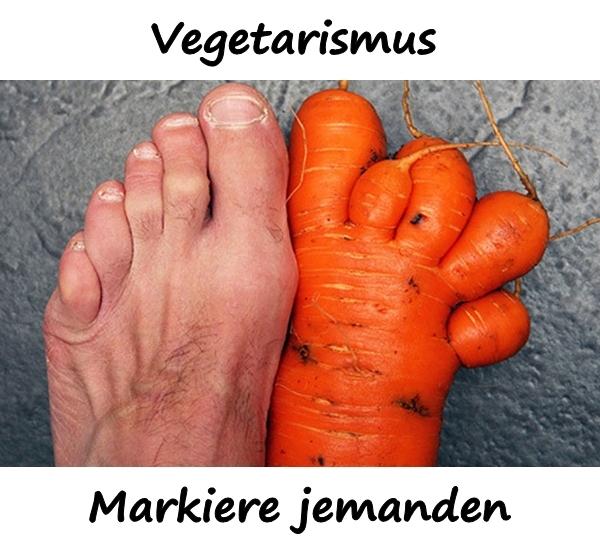 Vegetarismus. Markiere jemanden