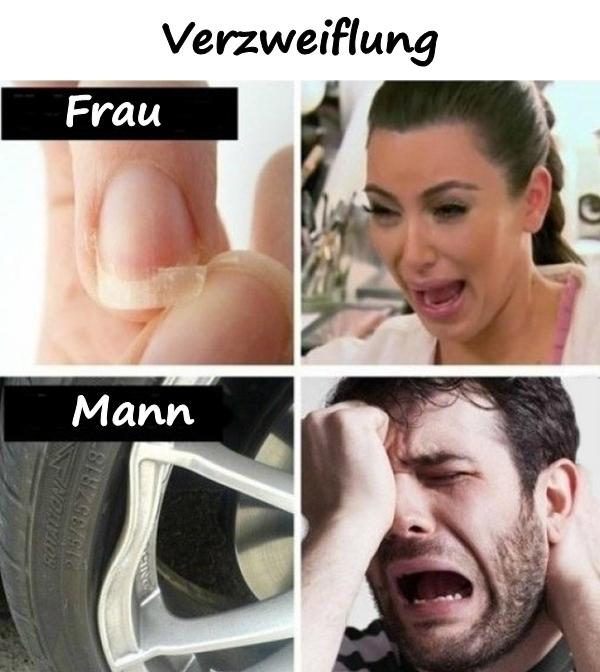 Verzweiflung - Frau gegen Mann