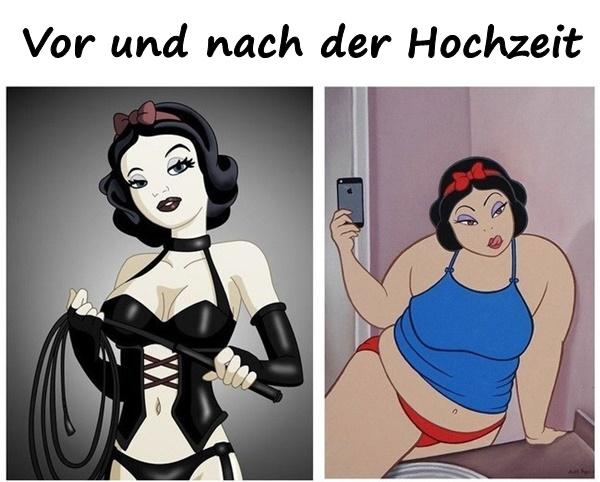 Vor und nach der Hochzeit