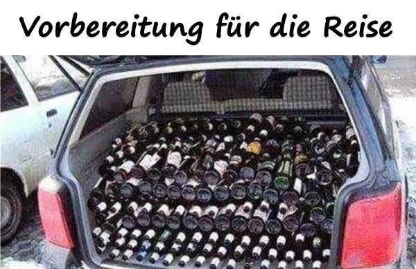 Vorbereitung für die Reise