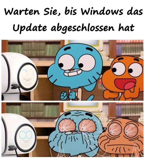 Warten Sie, bis Windows das Update abgeschlossen hat