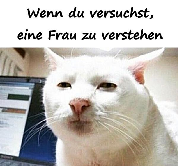 Wenn du versuchst, eine Frau zu verstehen