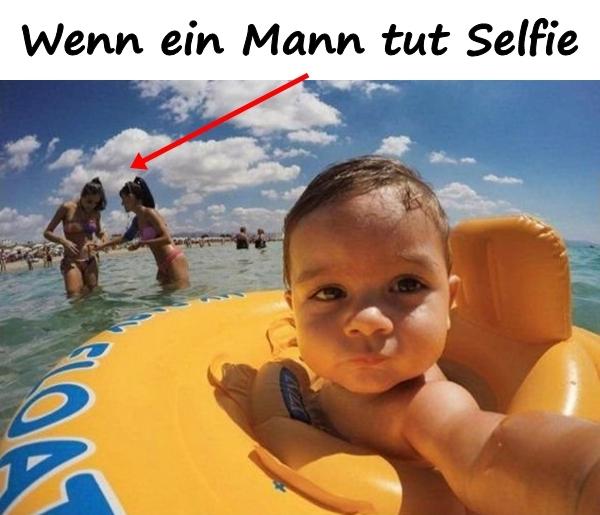 Wenn ein Mann tut Selfie