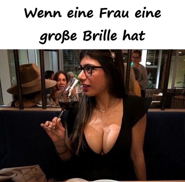 Wenn eine Frau eine große Brille hat