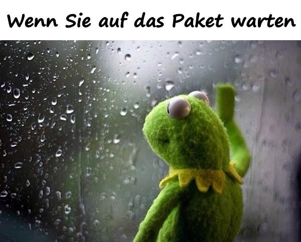 Wenn Sie auf das Paket warten