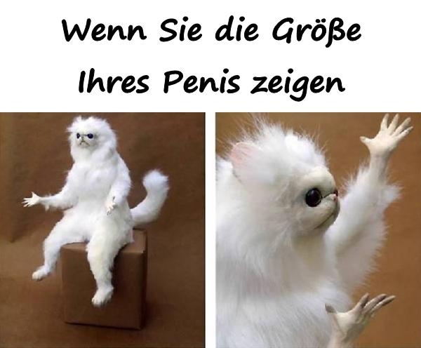 Wenn Sie die Größe Ihres Penis zeigen