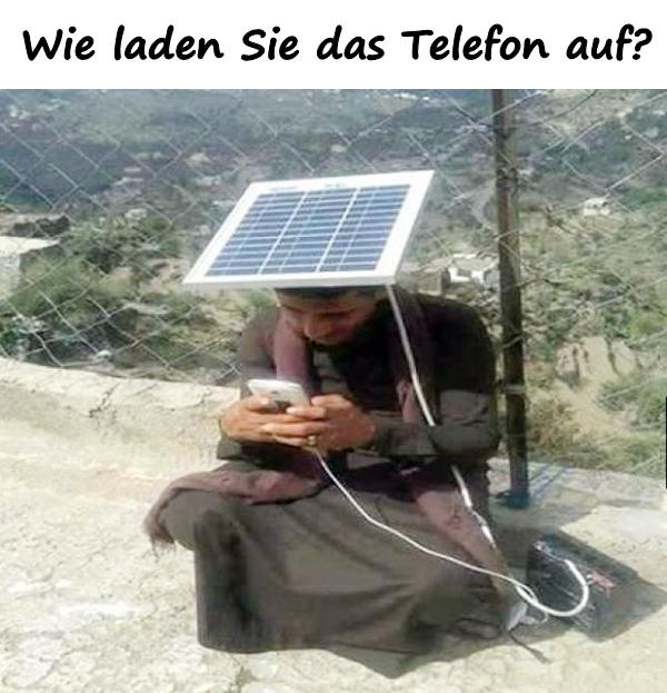 Wie laden Sie das Telefon auf