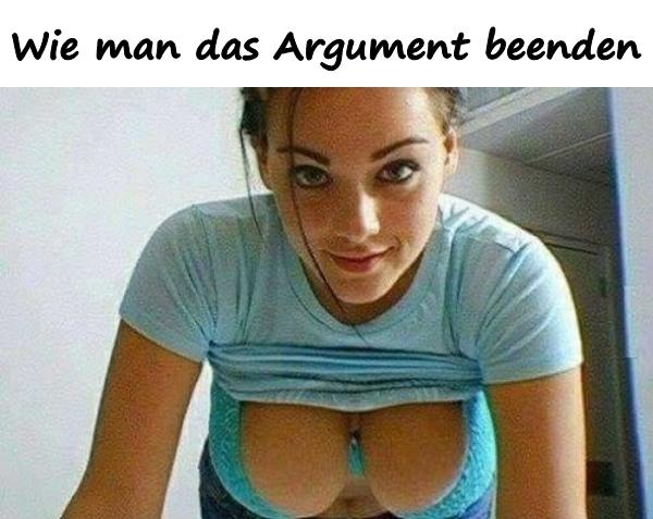 Wie man das Argument beenden