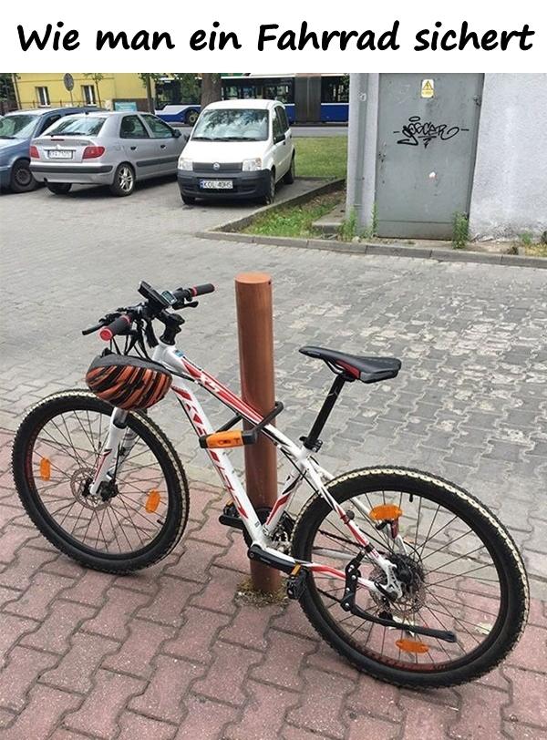 Wie man ein Fahrrad sichert