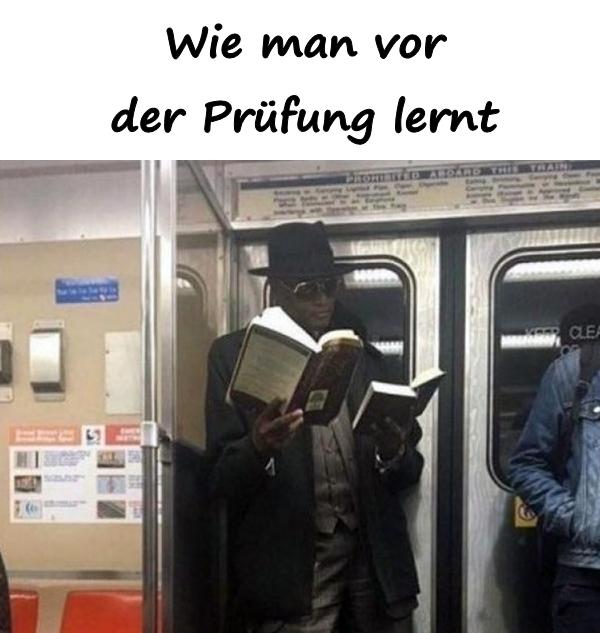 Wie man vor der Prüfung lernt