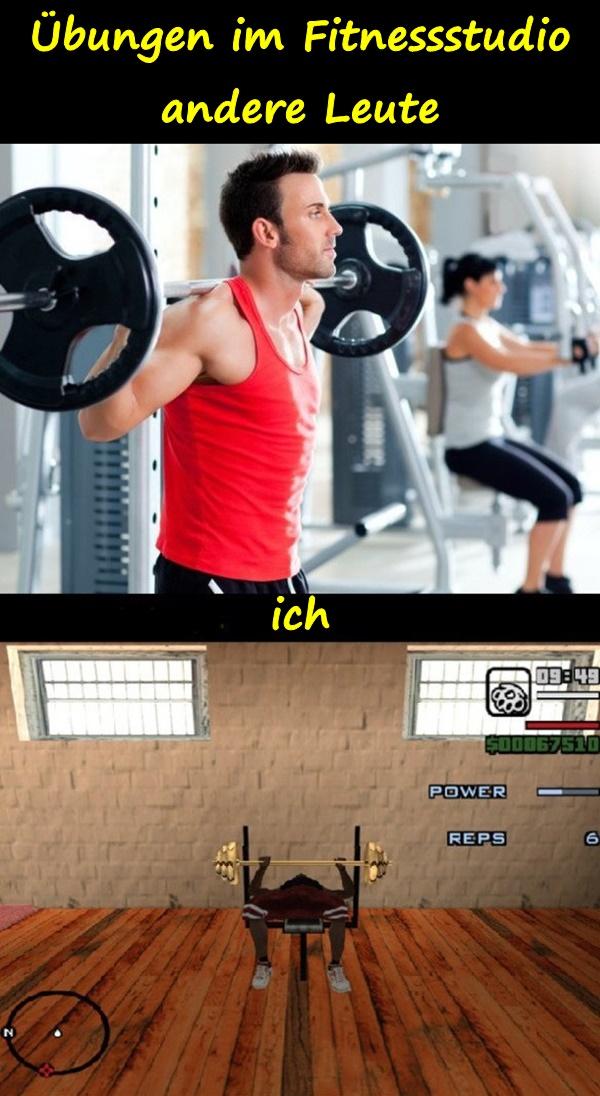 Übungen im Fitnessstudio